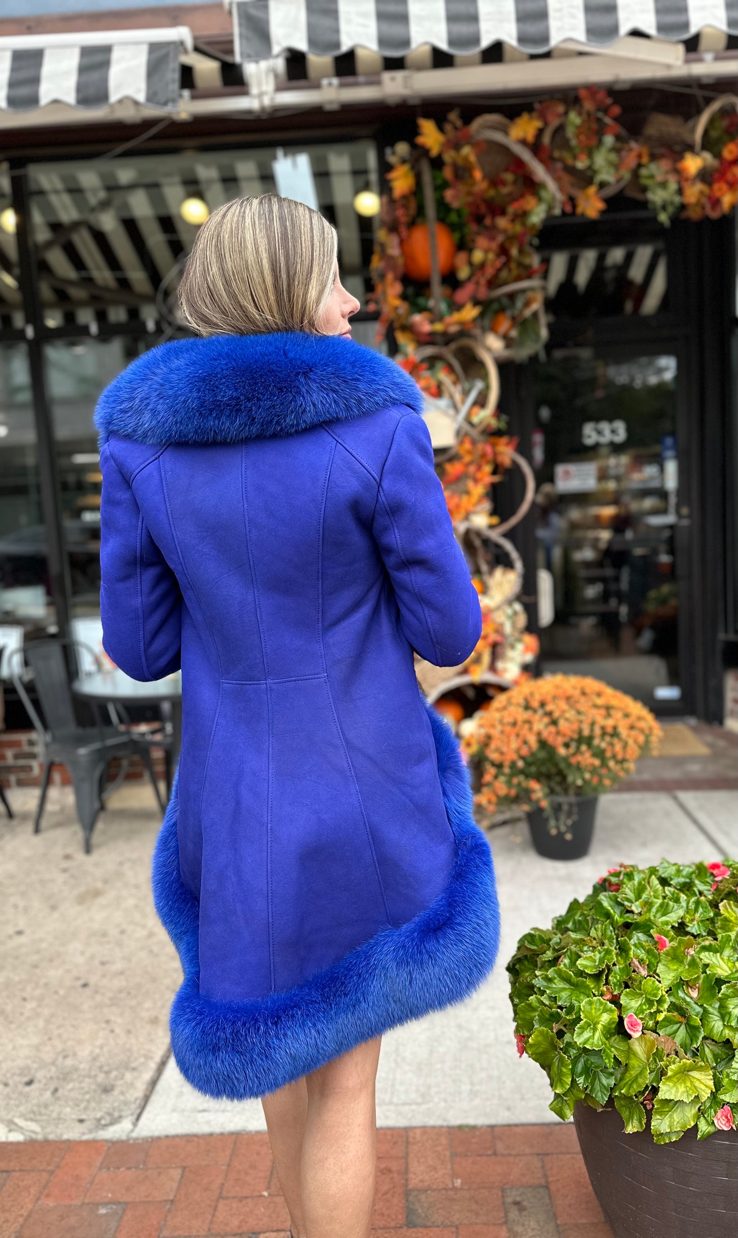 Soho - Sheepskin Shearling Coat With Fox Trims