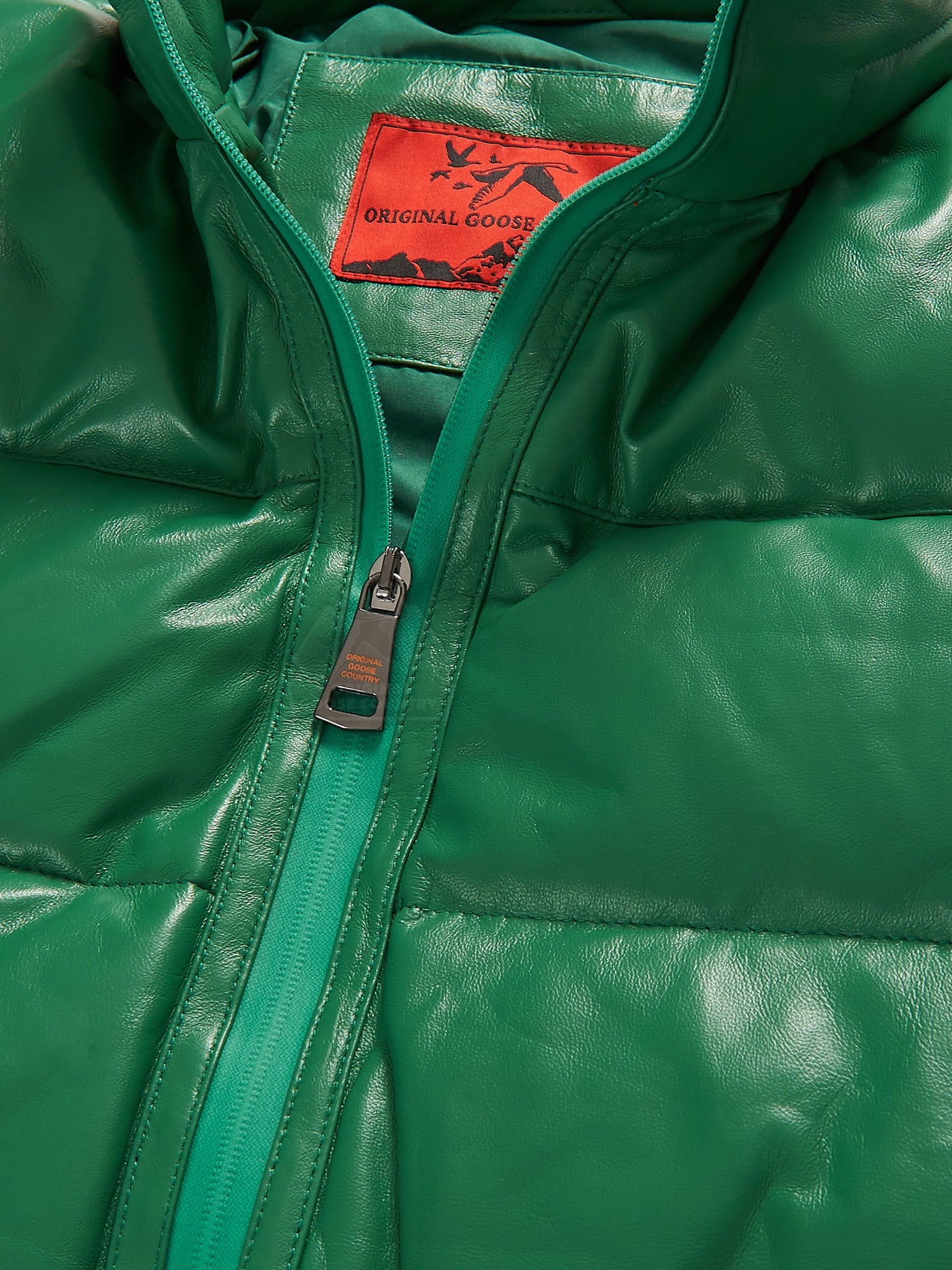 Original Goose Country Men's Goose Down Leather Jacket