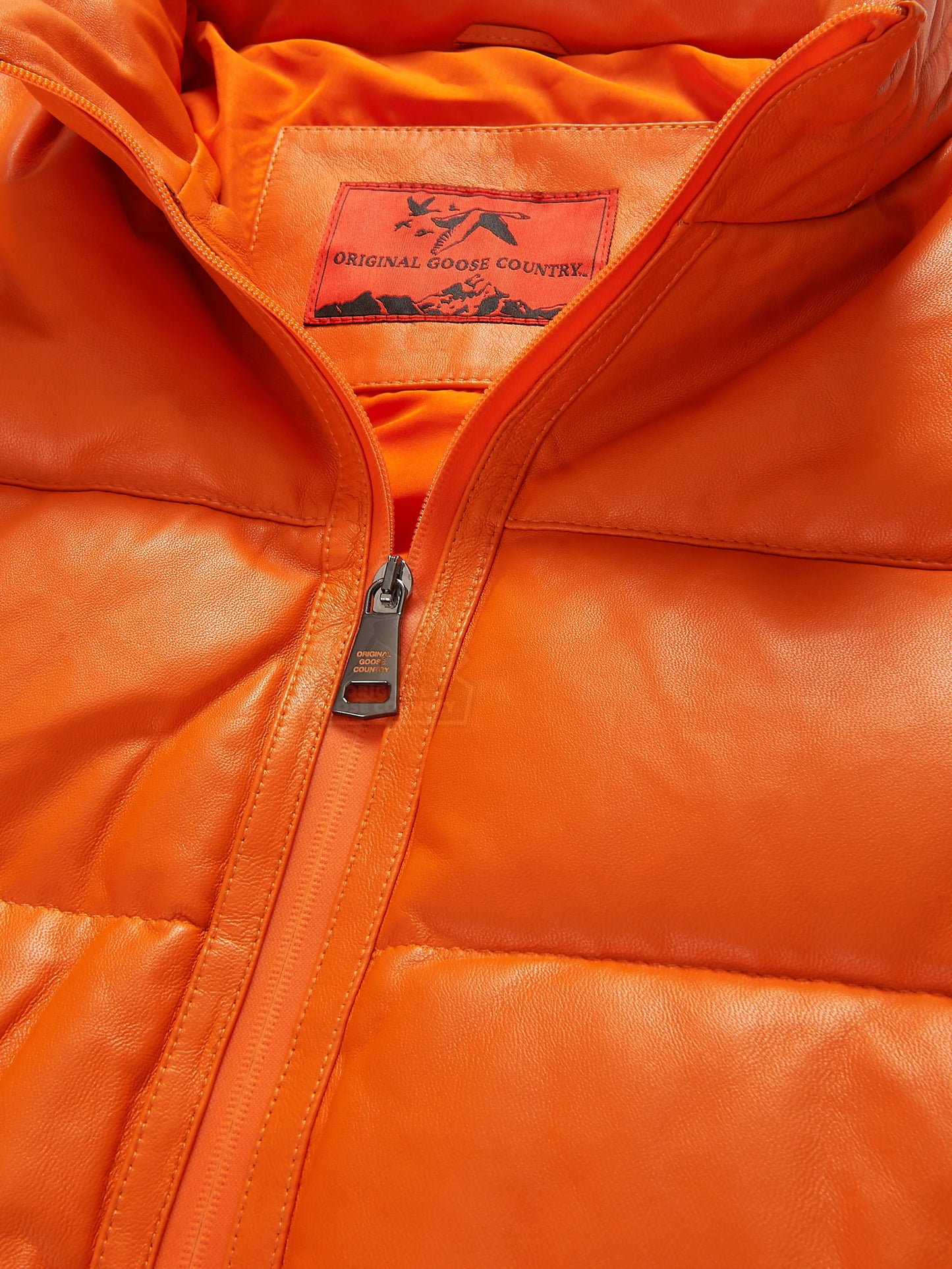 Original Goose Country Men's Goose Down Leather Jacket