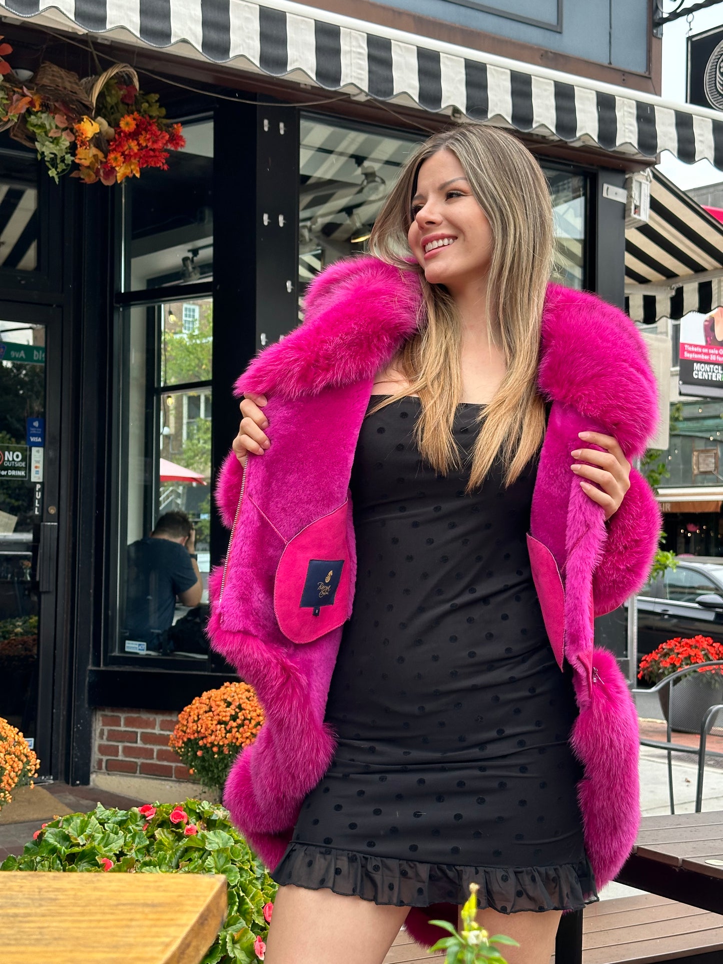 Soho - Sheepskin Shearling Coat With Fox Trims