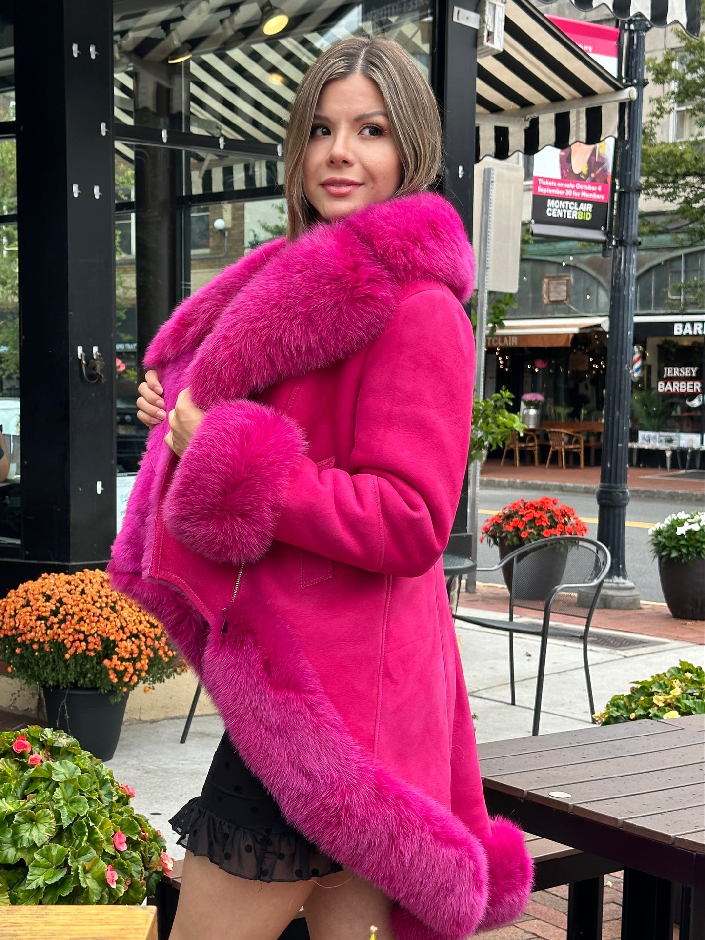 Soho - Sheepskin Shearling Coat With Fox Trims