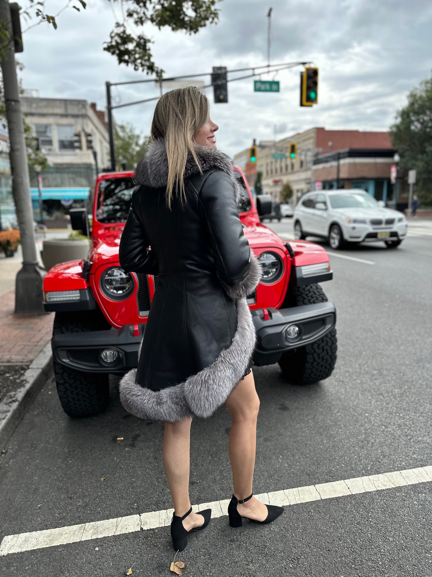 Soho - Sheepskin Shearling Coat With Fox Trims