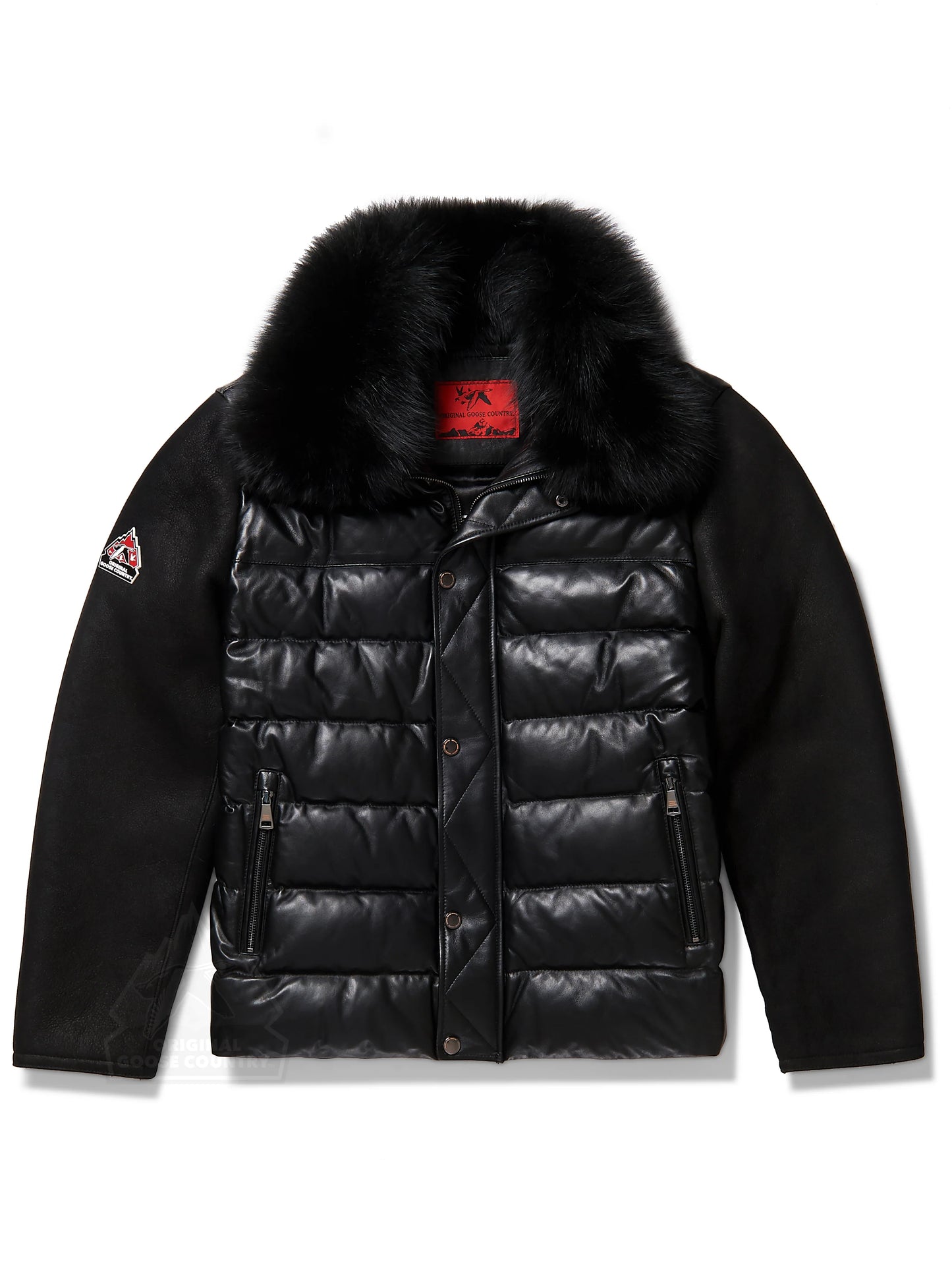 Original Goose Country Men's Goose Down Leather Jacket
