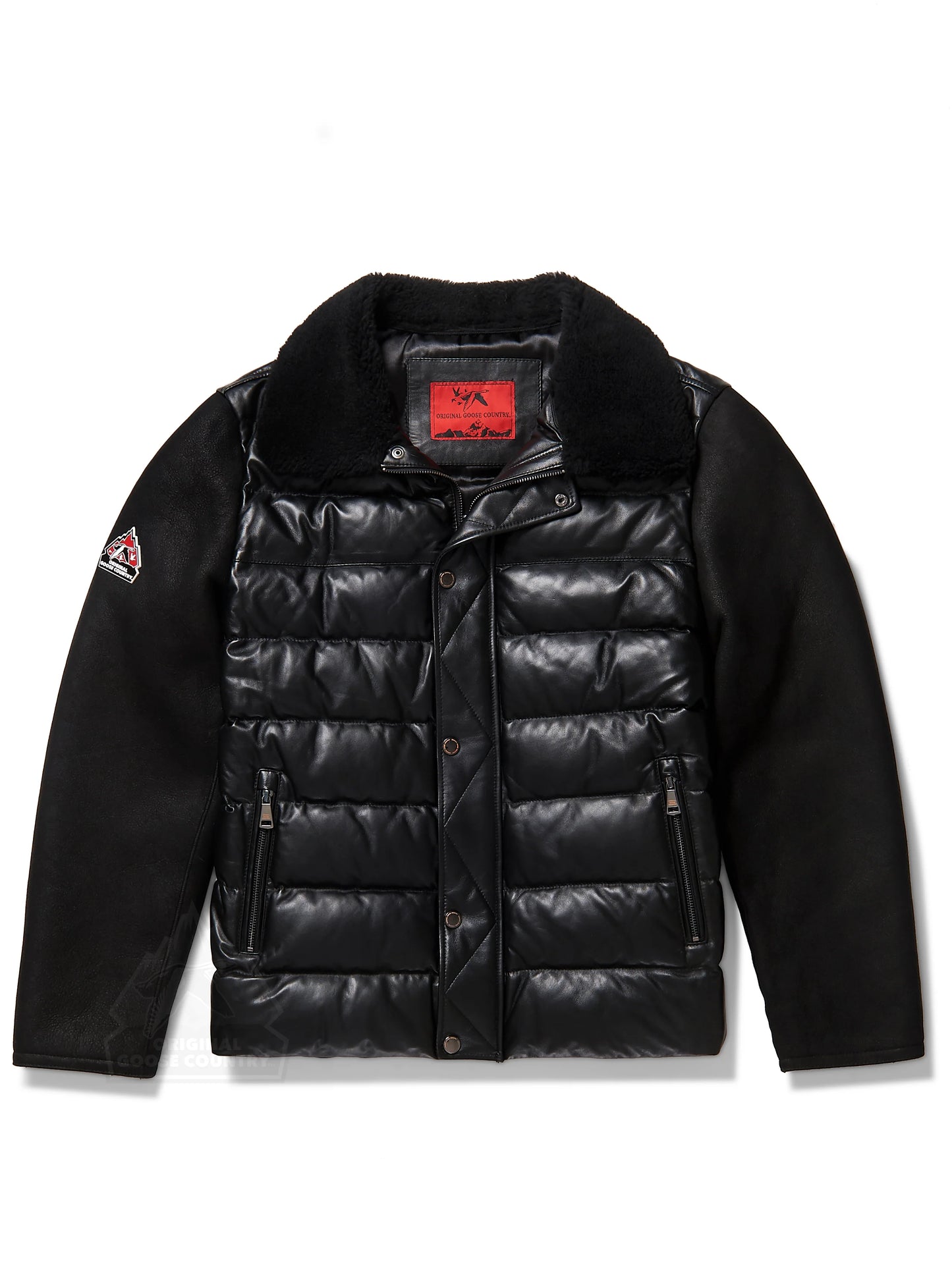 Original Goose Country Men's Goose Down Leather Jacket
