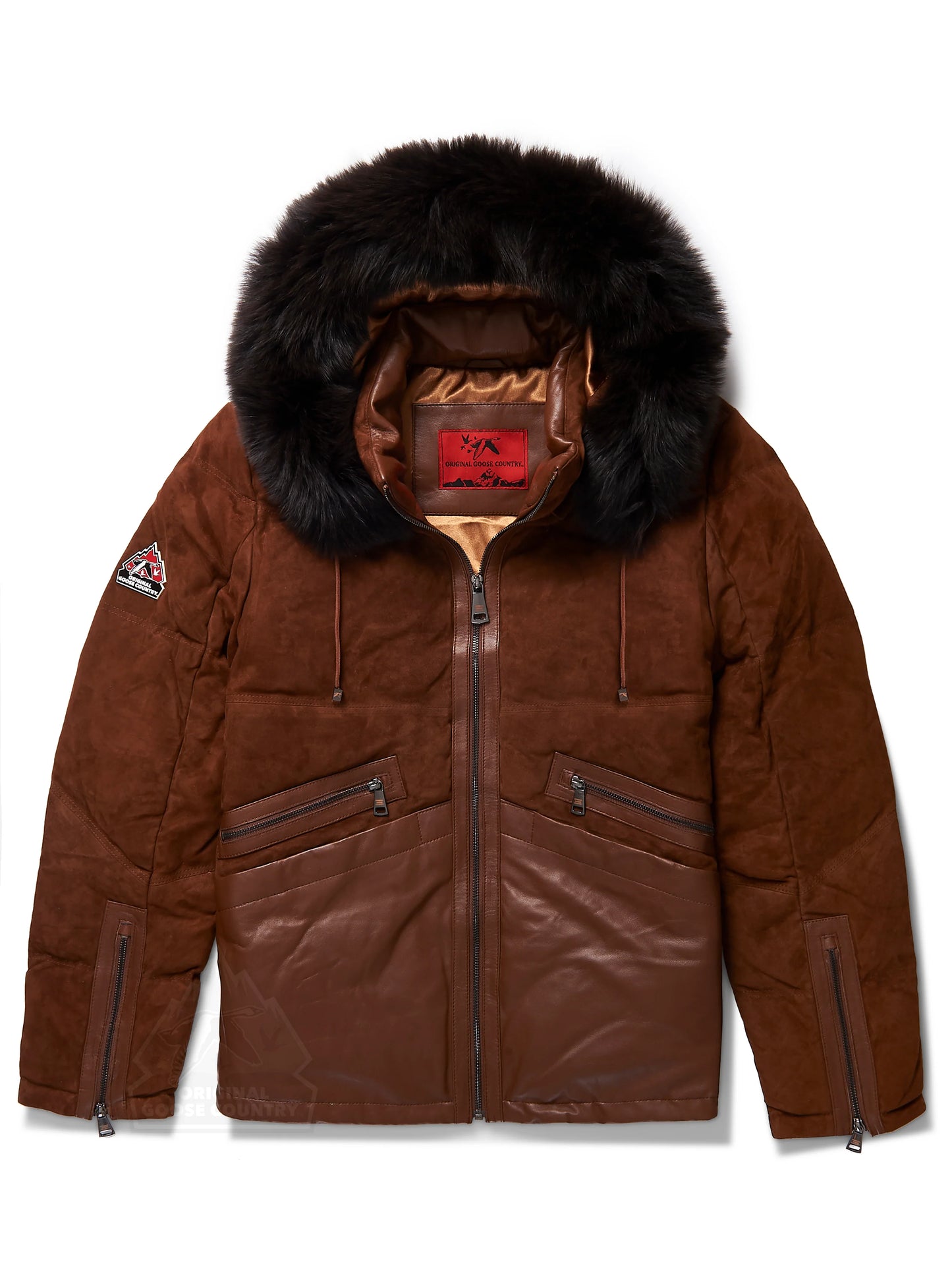 Original Goose Country Men's Goose Down Leather Jacket