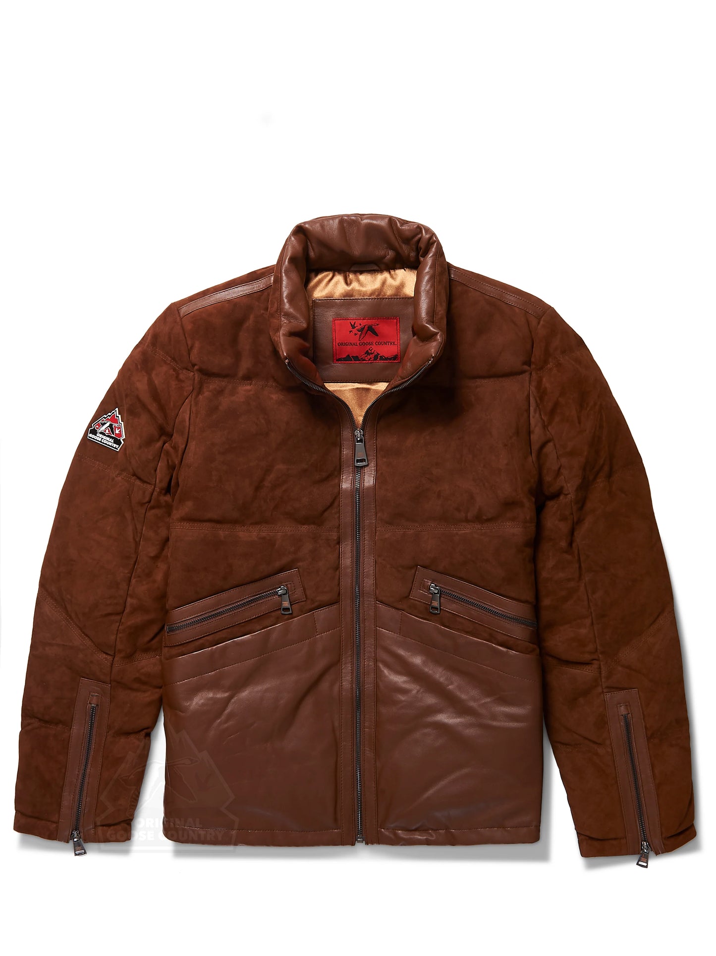 Original Goose Country Men's Goose Down Leather Jacket