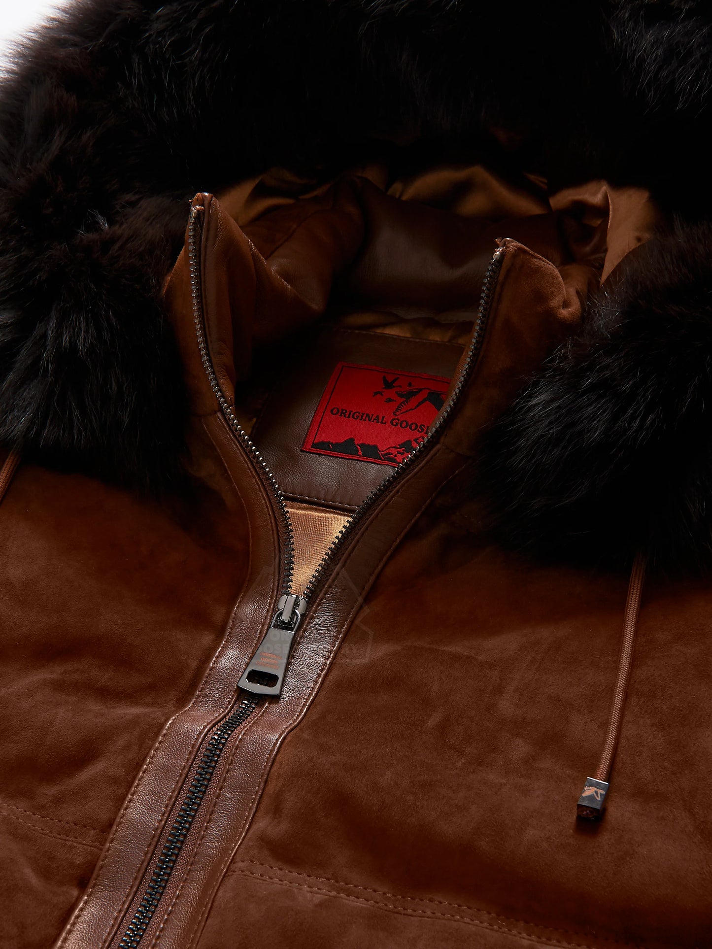 Original Goose Country Men's Goose Down Leather Jacket