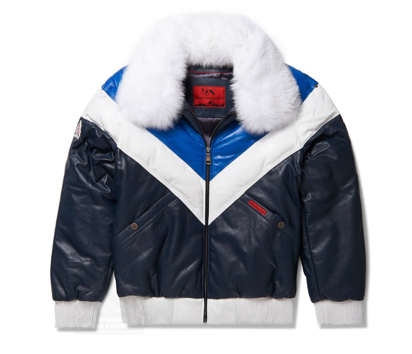 Original Goose Country Men's Goose Down Leather Jacket