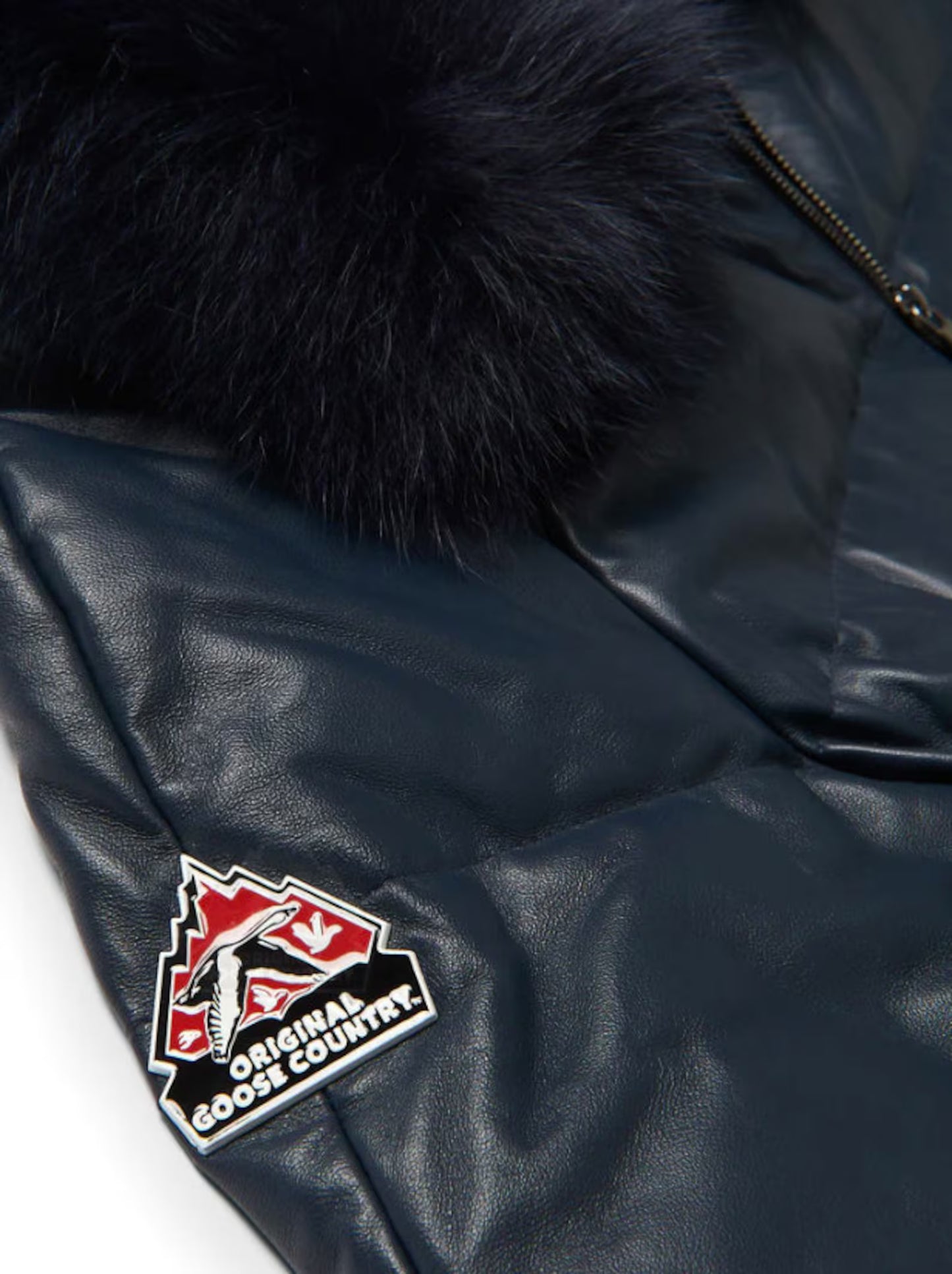 Original Goose Country Men's Goose Down Leather Jacket