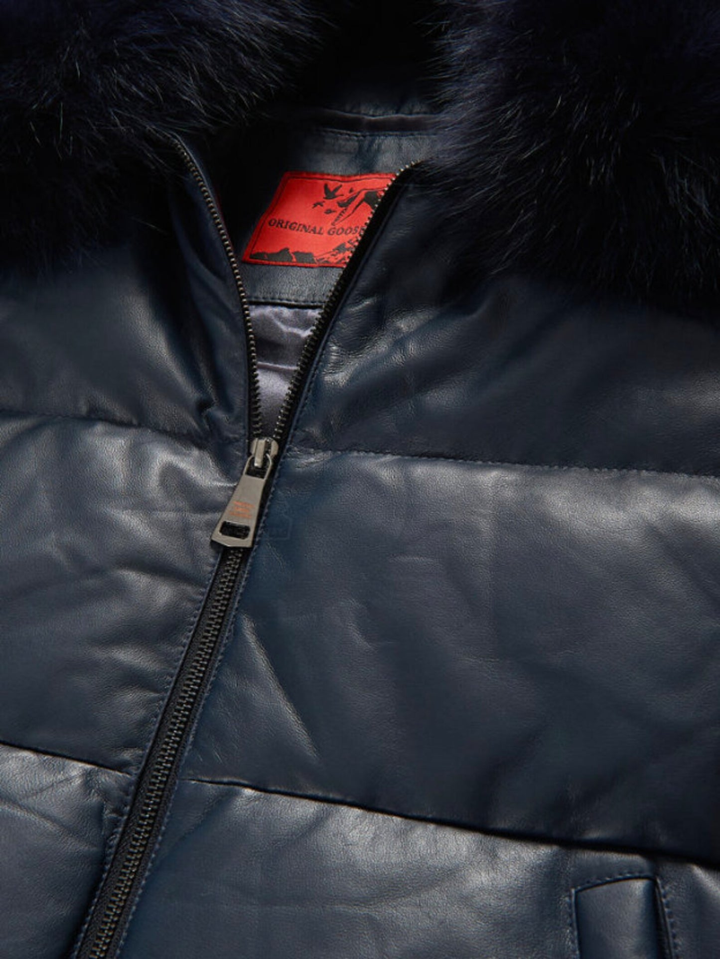 Original Goose Country Men's Goose Down Leather Jacket