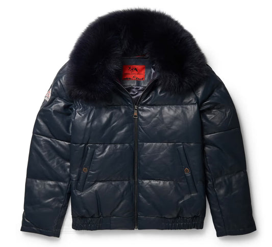 Original Goose Country Men's Goose Down Leather Jacket