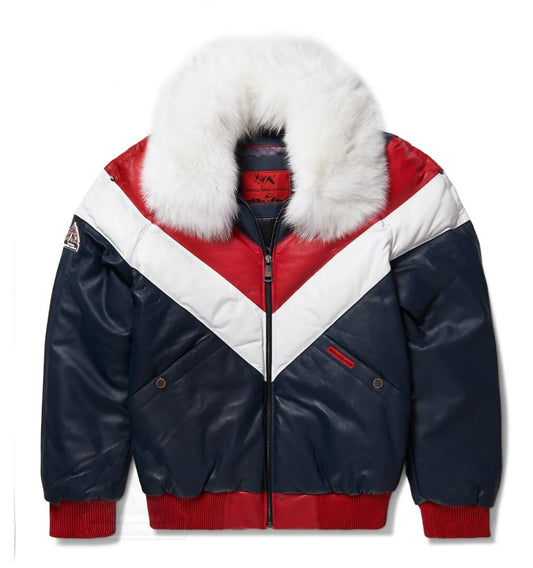 Original Goose Country Men's Goose Down Leather Jacket