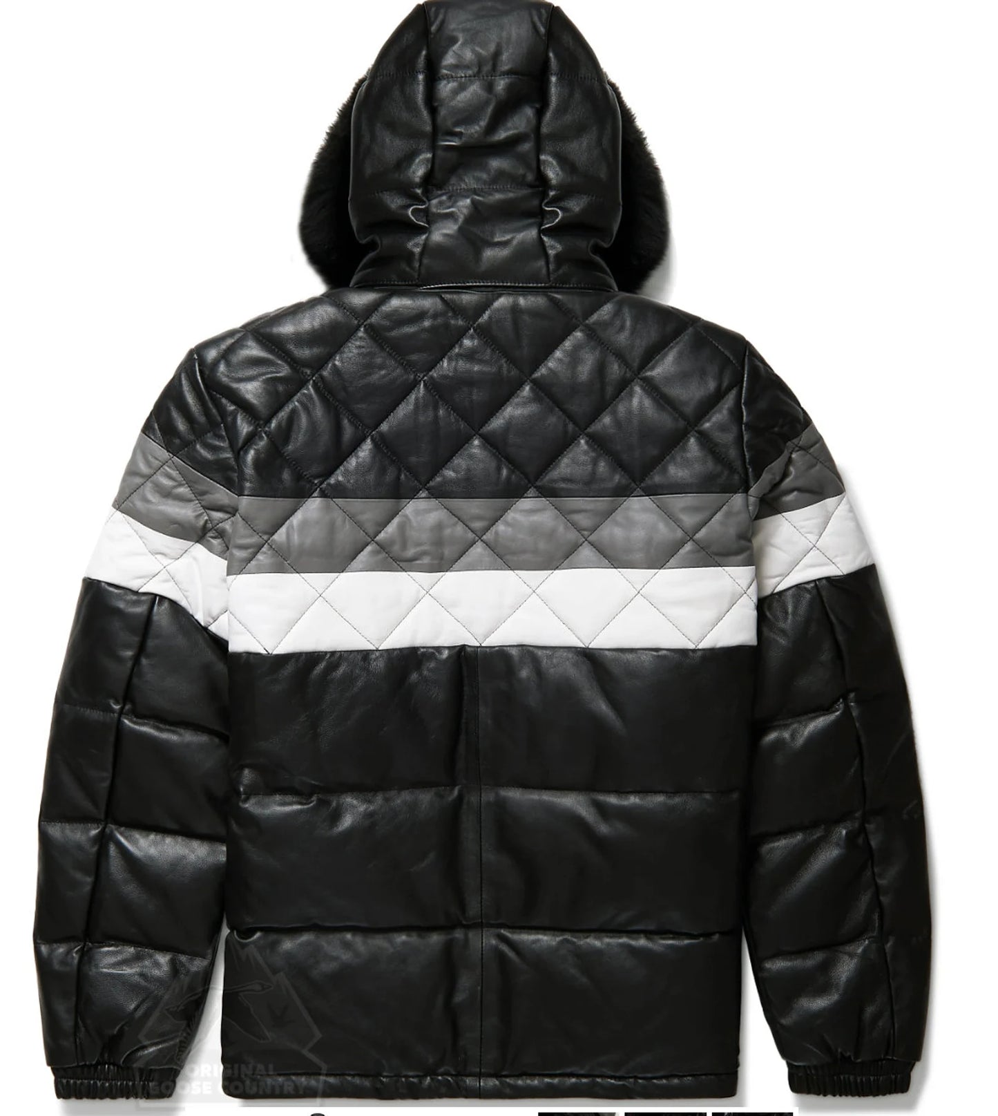 Original Goose Country Men's Goose Down Leather Jacket