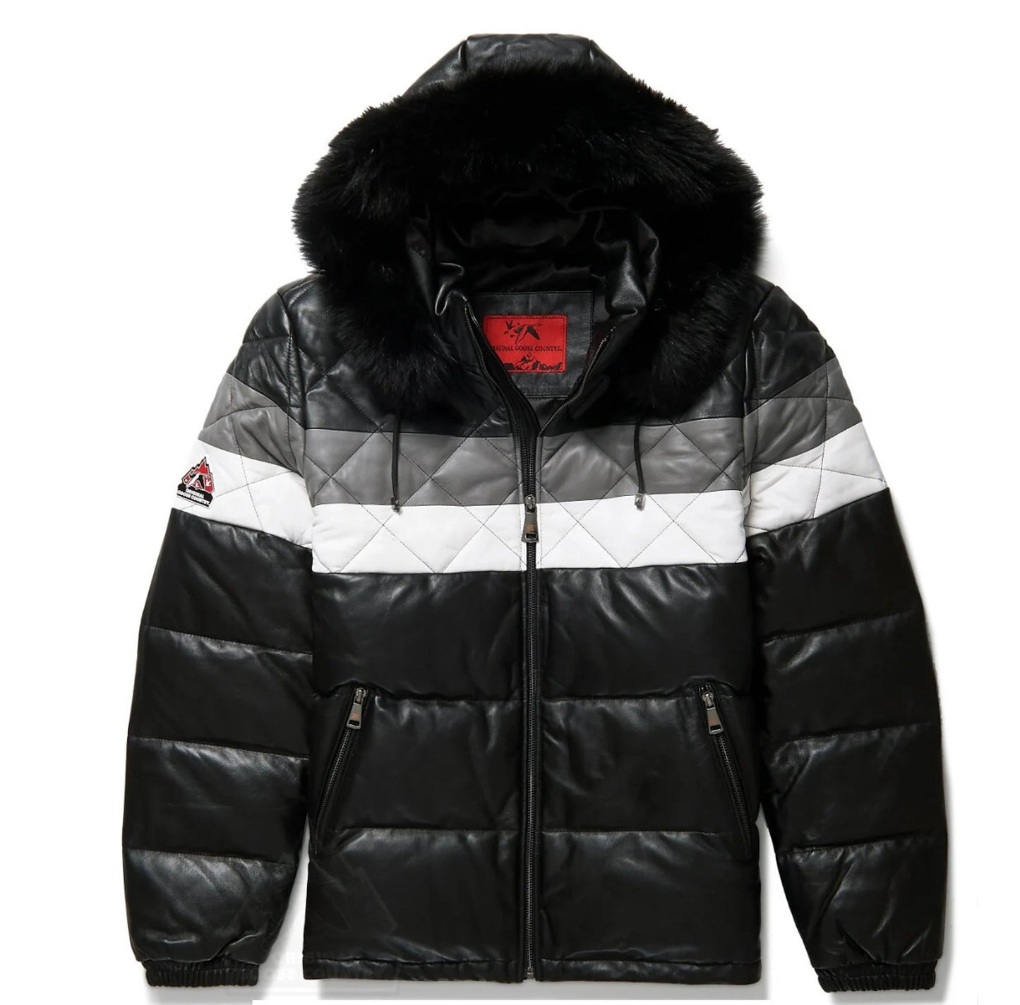 Original Goose Country Men's Goose Down Leather Jacket
