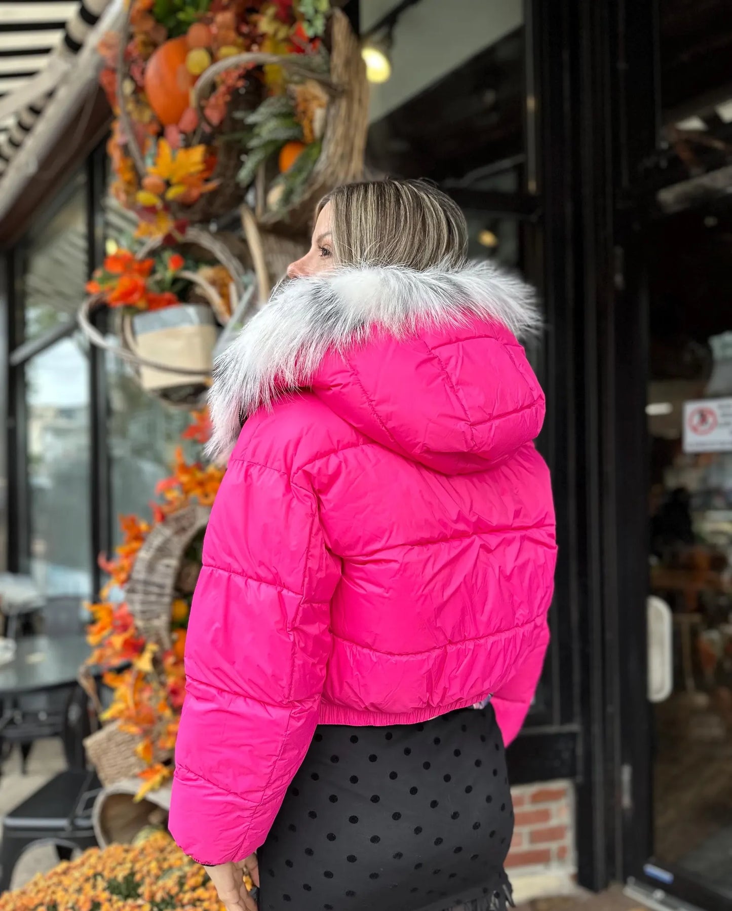 Mila - Puffer Jacket With Fox Trims