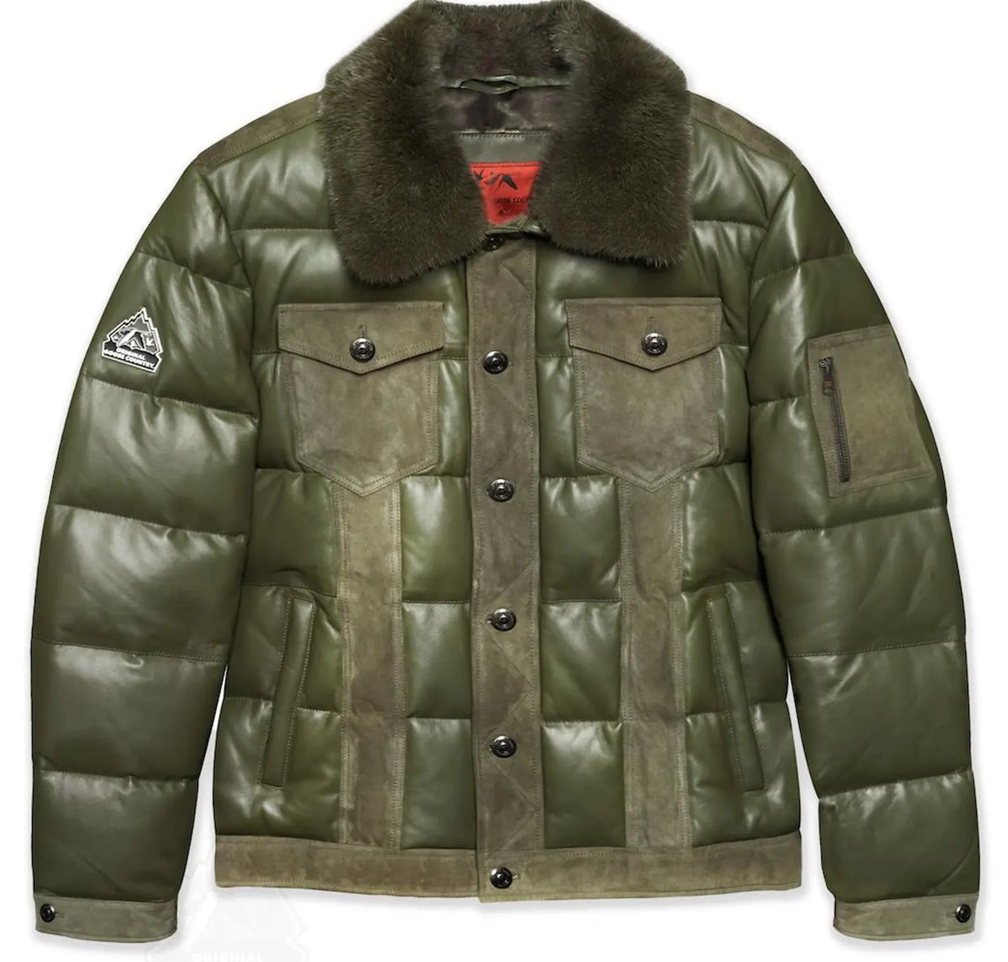 Original Goose Country Men's Goose Down Leather Jacket