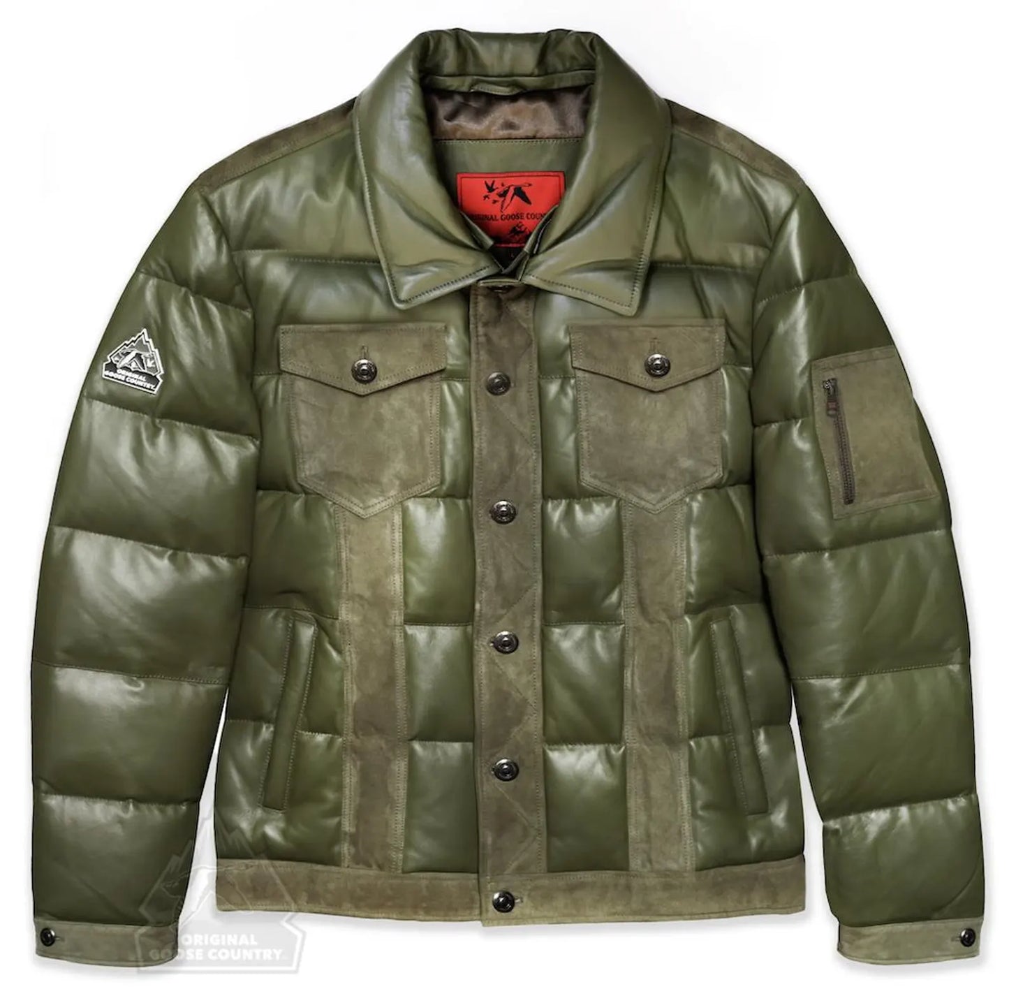 Original Goose Country Men's Goose Down Leather Jacket