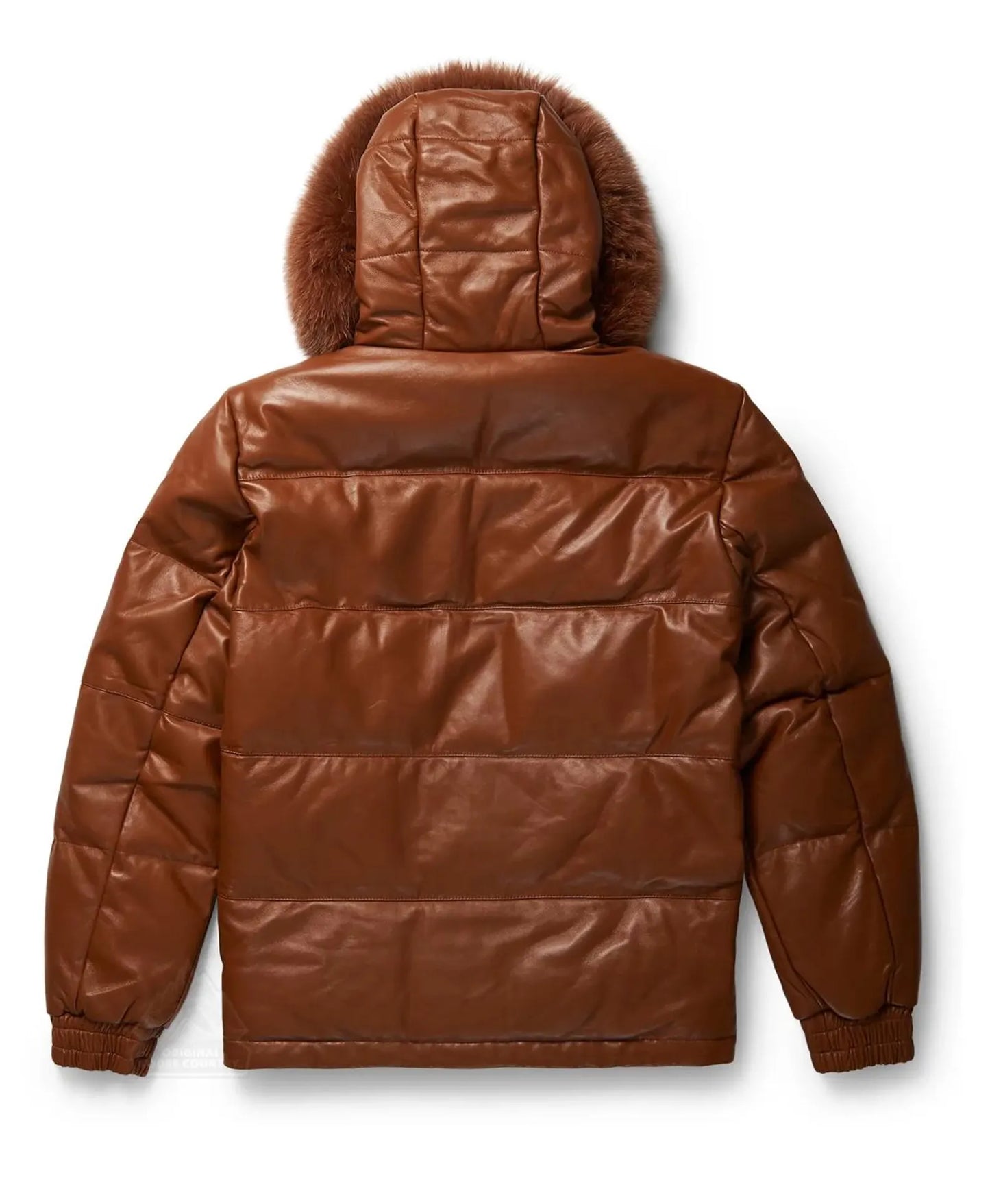 Original Goose Country Men's Goose Down Leather Hoodie