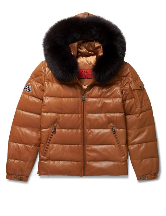 Original Goose Country Men's Goose Down Leather Jacket