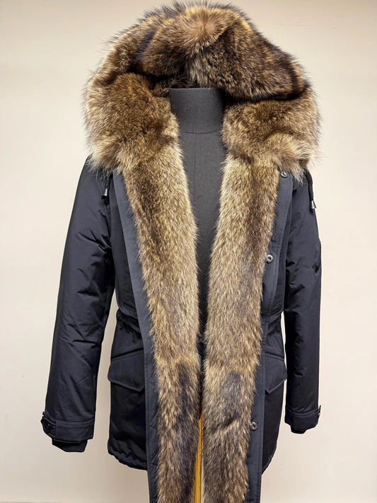 Tony Men's Parka With Raccoon Fur