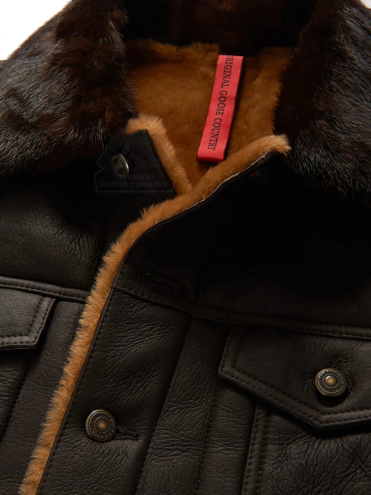 Original Goose Country Men's Sheepskin Shearling Jacket